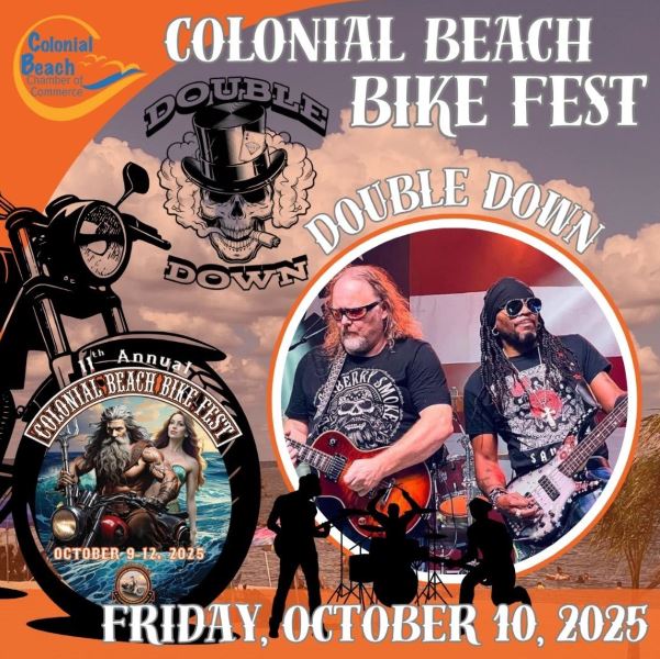 Colonial Beach Bike Fest 2025 Band - Double Down Colonial Beach Bike Fest 2025 Band - Double Down